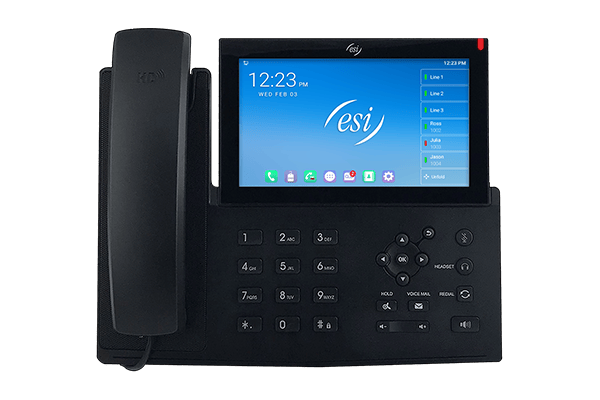 ESI ePhone 8 business desk phone with touchscreen